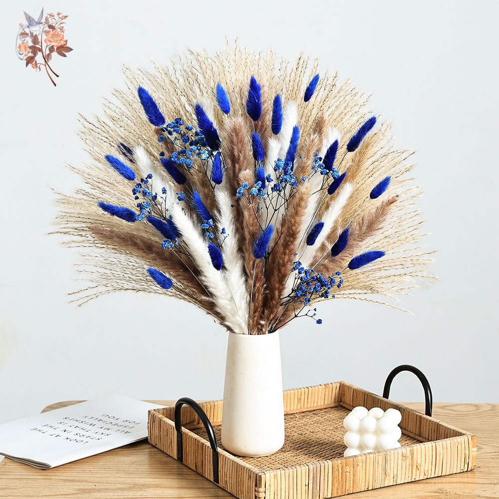 Florist Supp - Queue de lapin moelleuse bleue à