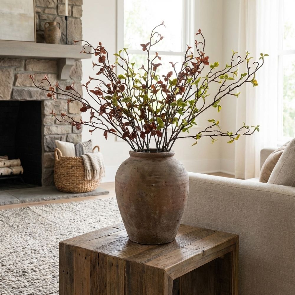 Branch Curly Willow - Branche d'arbre artificielle en plastique effet