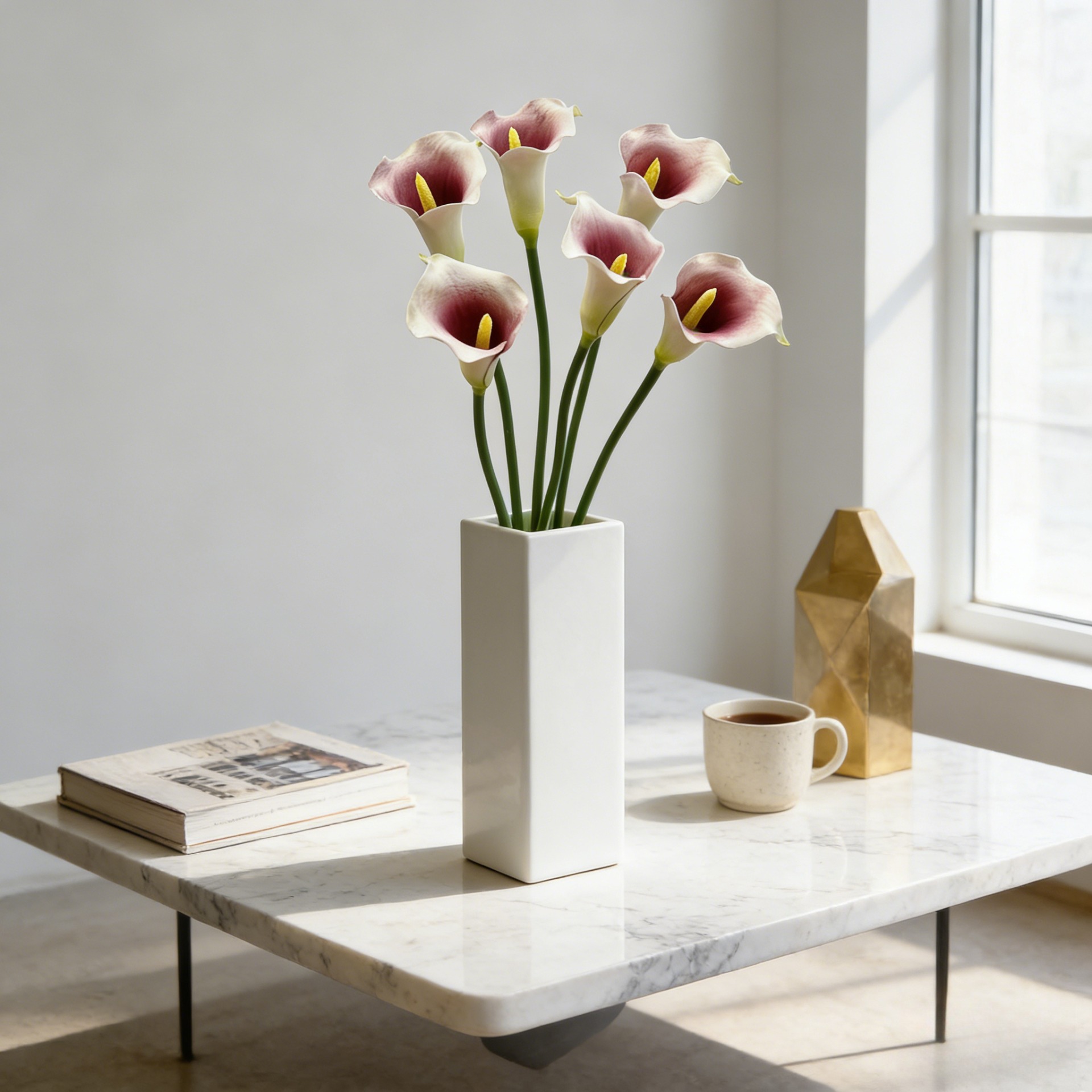 Florist Supp - Fleur artificielle de lys calla en