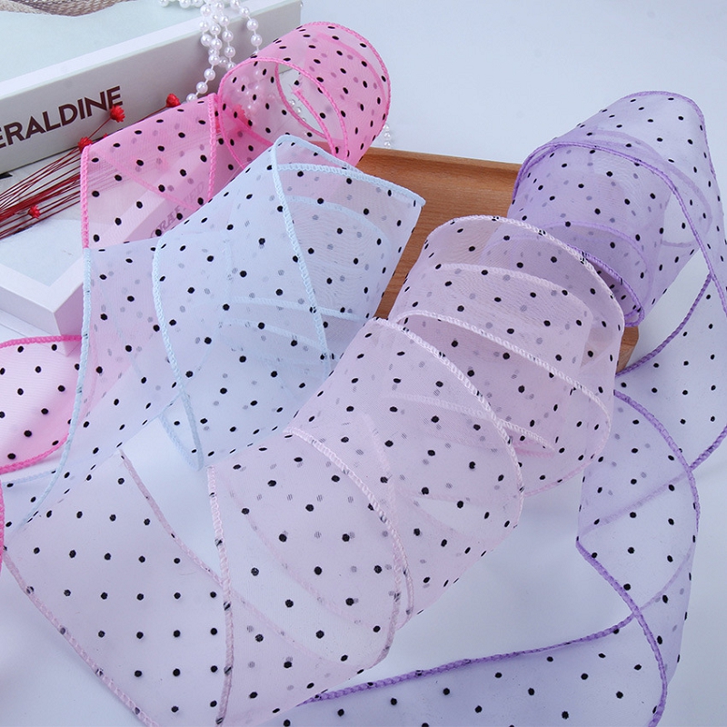 Florist Supply Ribbon - Gaze de 50Yards avec points, matériaux