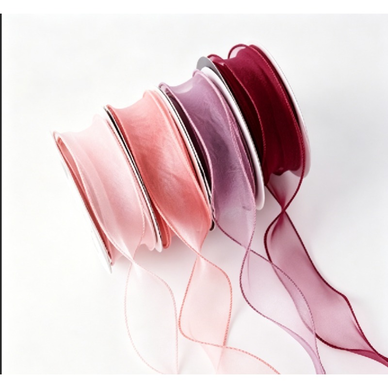 Florist Supply Ribbon - Ruban en organza ondulé de 10