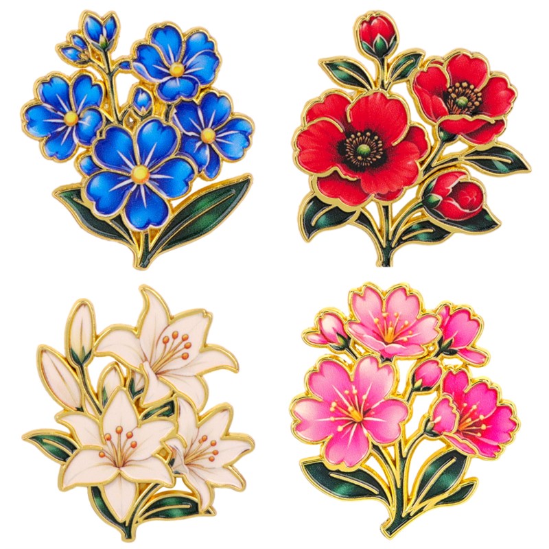 Supply Florist - Broche Émail Vintage Mignonne et Colorée