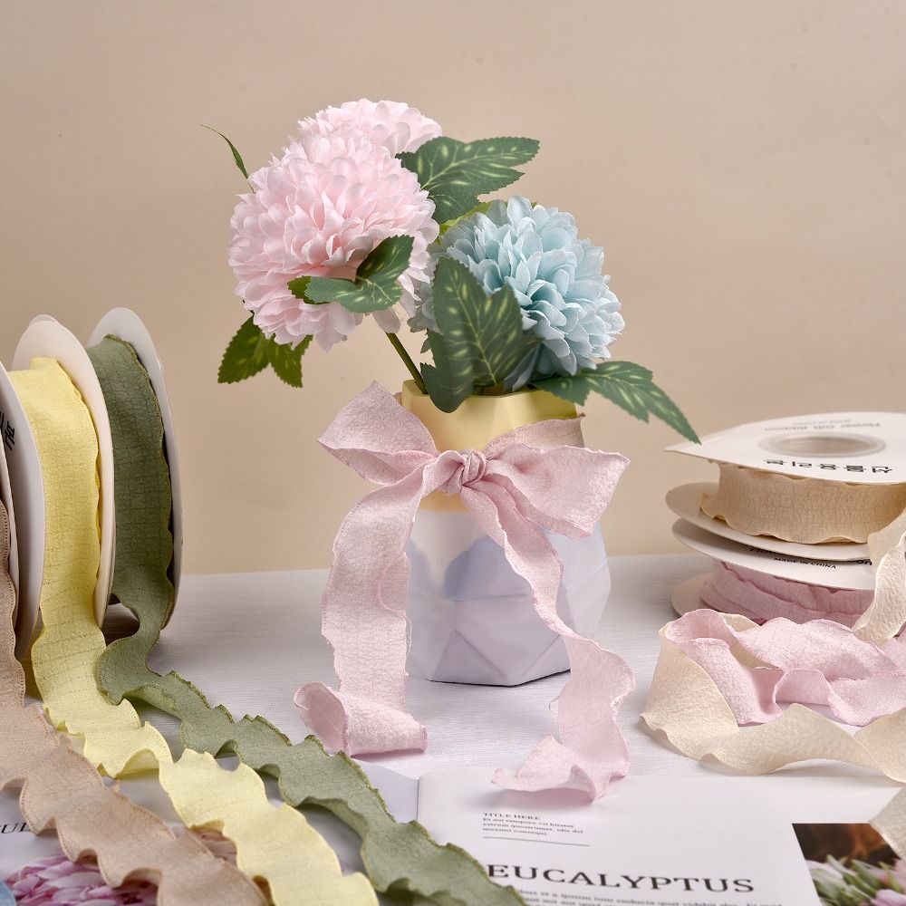 Ruban en coton froissé de lin  - Florist Supply Ribbon avis et prix