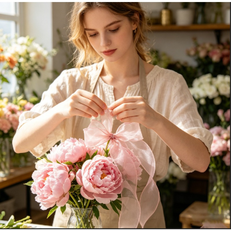 Ruban en organza ondulé de 10  - Florist Supply Ribbon avis et prix