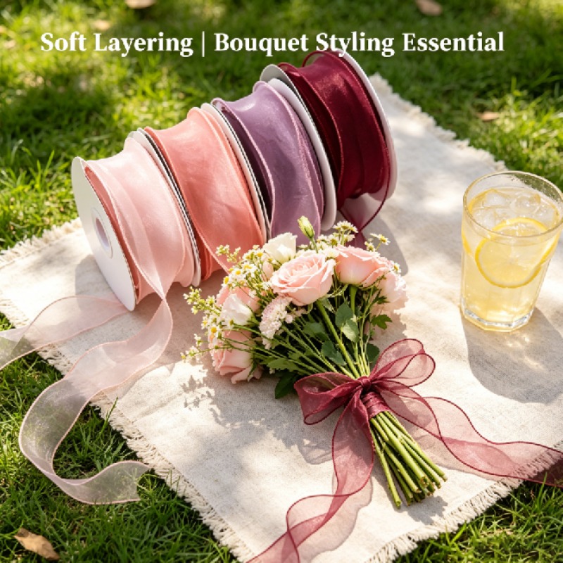 Ruban en organza ondulé de 10  - Florist Supply Ribbon avis et prix